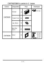 Preview for 6 page of Furniture of America Bellinzona CM7992D&M Assembly Instructions Manual