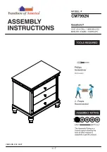 Preview for 1 page of Furniture of America Bellinzona CM7992N Assembly Instructions Manual