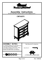 Preview for 1 page of Furniture of America Bethesda CM7426TV Assembly Instructions