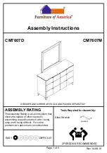 Preview for 1 page of Furniture of America Bisbee CM7607M Assembly Instructions