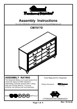 Preview for 1 page of Furniture of America Brachium CM7977D Assembly Instructions