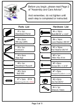 Preview for 3 page of Furniture of America Brachium CM7977Q Assembly Instructions Manual