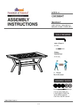 Furniture of America Brent CM3984T Assembly Instructions Manual preview