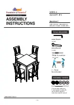 Furniture of America Bridgette CM3325PT-5PK Assembly Instructions Manual preview