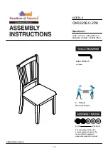 Preview for 1 page of Furniture of America Bridgette CM3325SC-2PK Assembly Instructions Manual