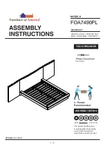 Furniture of America Bridgewater FOA7490PL Assembly Instructions Manual preview