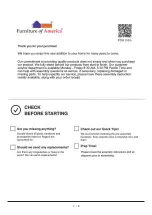 Preview for 2 page of Furniture of America Bridgewater FOA7490PL Assembly Instructions Manual