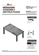 Preview for 1 page of Furniture of America Brinley CM3790T Assembly Instructions Manual