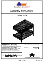 Preview for 1 page of Furniture of America Brocket CM-BK1035F Assembly Instructions Manual