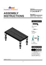 Preview for 1 page of Furniture of America Calabria FOA3908PT Assembly Instructions Manual