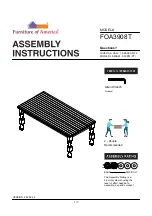 Preview for 1 page of Furniture of America Calabria FOA3908T Assembly Instructions Manual