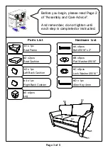 Preview for 3 page of Furniture of America Caldicot CM6954LV Assembly Instructions