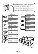 Preview for 3 page of Furniture of America Caldicot CM6954SF Assembly Instructions