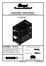 Preview for 1 page of Furniture of America California CM-BK589 Assembly Instructions Manual