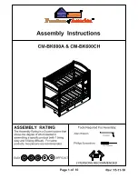 Preview for 1 page of Furniture of America California CM-BK600CH Assembly Instructions Manual