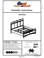 Preview for 1 page of Furniture of America California CM7558CK Assembly Instructions Manual