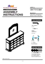 Furniture of America Calliope CM7751D&M Assembly Instructions Manual preview