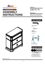 Furniture of America Calliope CM7751TV Assembly Instructions Manual preview