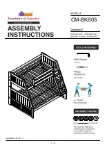 Preview for 1 page of Furniture of America Canberra CM-BK605 Assembly Instructions Manual