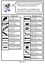 Предварительный просмотр 3 страницы Furniture of America Capella CM7442CK Assembly Instructions Manual