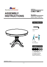 Preview for 1 page of Furniture of America Carlisle CM3778RT Assembly Instructions Manual