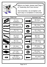 Preview for 3 page of Furniture of America Castor CM7590BKCK Assembly Instructions Manual