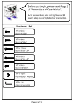 Preview for 4 page of Furniture of America Charm CM7715F Assembly Instructions Manual