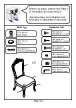 Preview for 3 page of Furniture of America Charmaine CM3856SC-2PK Assembly Instructions