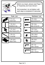 Preview for 3 page of Furniture of America Claremont CM1925BR Assembly Instructions Manual