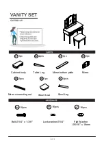 Preview for 5 page of Furniture of America Clarisse CM-DK6148 Assembly Instructions Manual