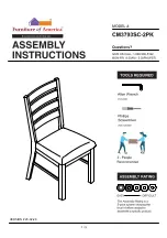 Preview for 1 page of Furniture of America Clary CM3793SC-2PK Assembly Instructions Manual