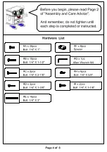 Preview for 4 page of Furniture of America Clement CM-BK928TF Assembly Instructions Manual