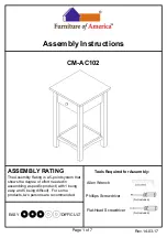 Furniture of America CM-AC102 Assembly Instructions Manual preview