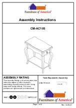 Preview for 1 page of Furniture of America CM-AC105 Assembly Instructions Manual