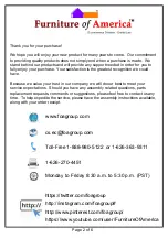 Preview for 2 page of Furniture of America CM-AC105 Assembly Instructions Manual