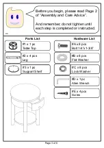 Preview for 3 page of Furniture of America CM-AC120 Assembly Instructions Manual