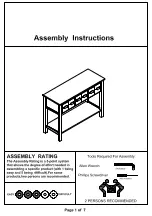 Preview for 1 page of Furniture of America CM-AC336-3A Assembly Instructions Manual