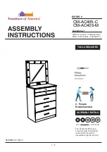 Preview for 1 page of Furniture of America CM-AC405-C Assembly Instructions Manual