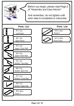 Preview for 3 page of Furniture of America CM-AC521 Assembly Instructions Manual
