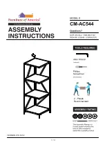 Preview for 1 page of Furniture of America CM-AC544 Assembly Instructions Manual