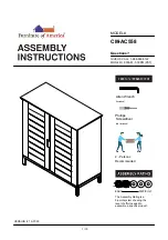 Preview for 1 page of Furniture of America CM-AC558 Assembly Instructions Manual