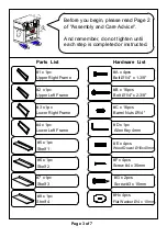 Preview for 3 page of Furniture of America CM-AC592 Assembly Instructions Manual