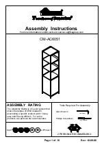 Preview for 1 page of Furniture of America CM-AC6051 Assembly Instructions Manual