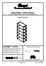 Preview for 1 page of Furniture of America CM-AC6058 Assembly Instructions Manual