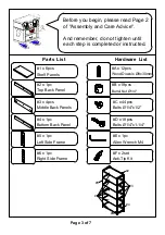 Preview for 3 page of Furniture of America CM-AC6058 Assembly Instructions Manual