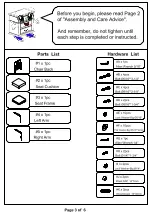 Preview for 3 page of Furniture of America CM-AC6140BG Assembly Instructions Manual