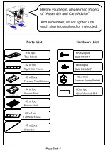 Preview for 3 page of Furniture of America CM-AC6278-S-3A Assembly Instructions