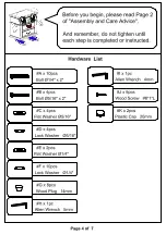 Preview for 4 page of Furniture of America CM-AC6401 Assembly Instructions Manual