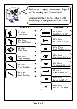 Preview for 3 page of Furniture of America CM-AC6560 Assembly Instructions Manual