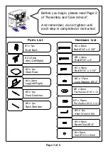 Preview for 3 page of Furniture of America CM-AC6562 Assembly Instructions Manual
